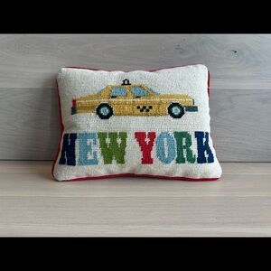 Jonathan Adler Jet Set Needlepoint New York Pillow